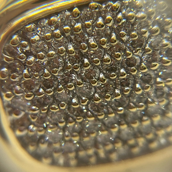 David Yurman Noblesse 18K Gold & Sterling Silver Pave Diamond Ring - Picture 3 of 15